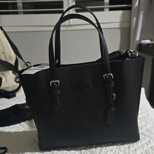 Coach Black Pebbled Leather Satchel